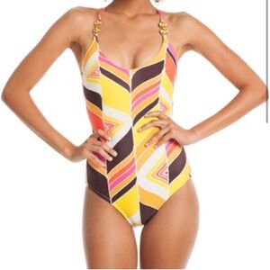 NEW Trina Turk Carmel by the Sea One Piece Swim Suit  🩱 🚢   🏖️ NWT